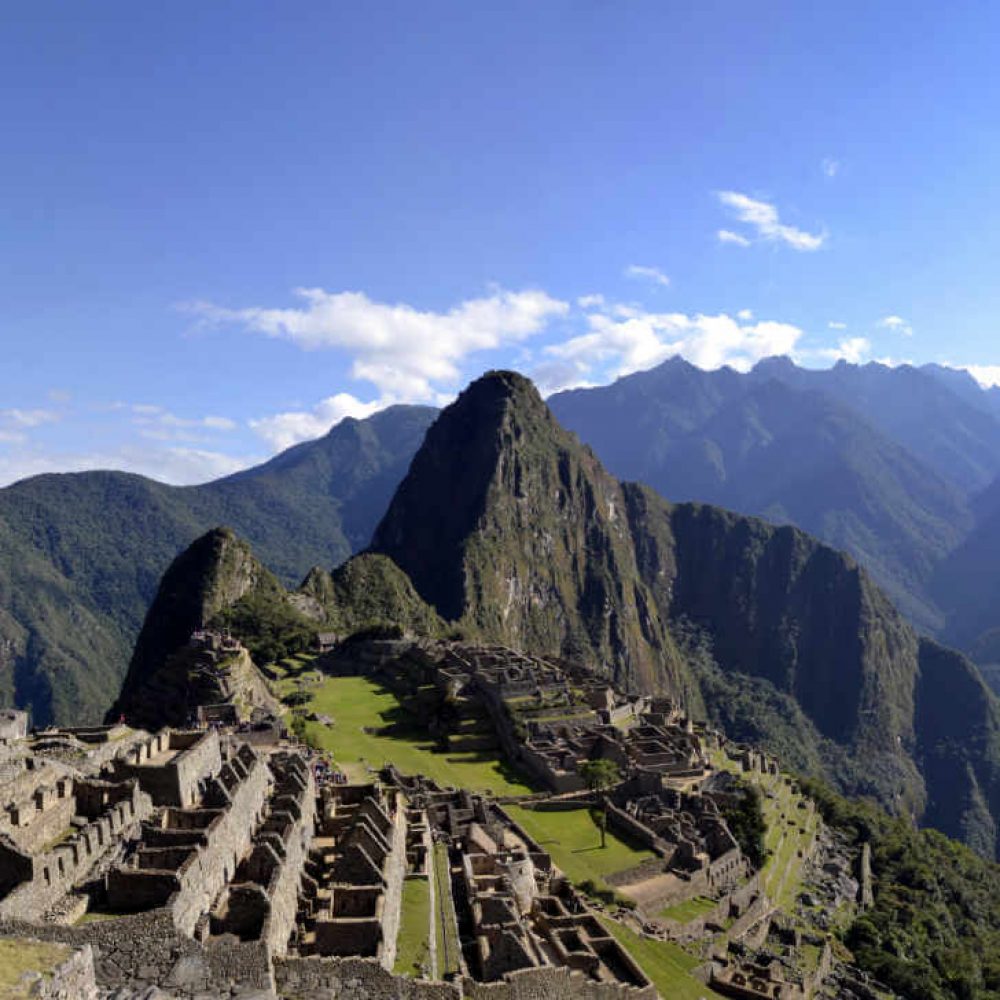 Panorama of Machu Pichu with Huayna Picchu