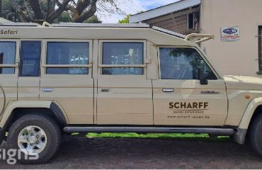 Scharff Safari Experience - Vehicle branding 2 20Jan2023