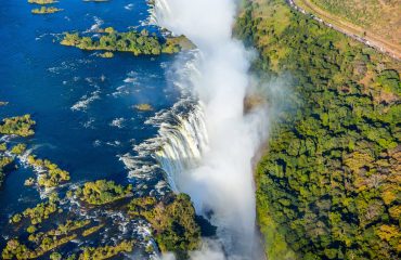Bird,Eye,View,Of,The,Victoria,Falls,Waterfall,On,Zambezi