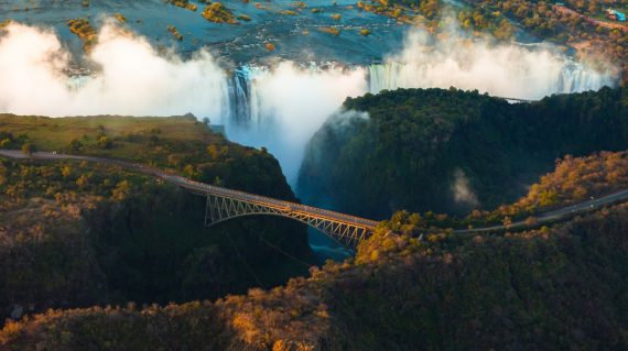 Victoria,Falls,From,The,Air,In,The,Afternoon