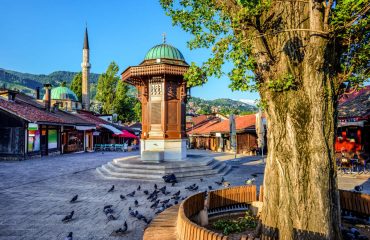 Sebilj fountain in the Old Town of Sarajevo, Bosnia
