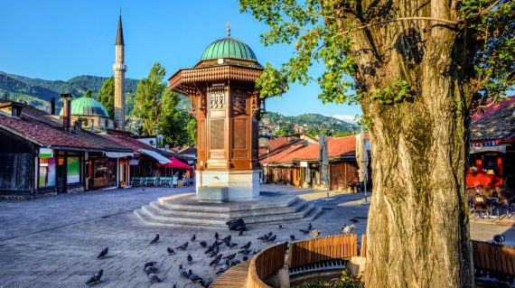 Sebilj fountain in the Old Town of Sarajevo, Bosnia